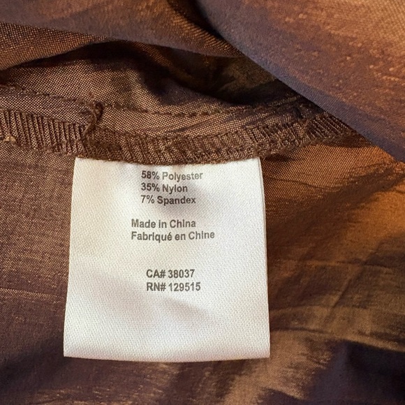 Puli Women’s M Jacket Brown Ruched Collar Roll Tab Sleeves - Picture 9 of 9